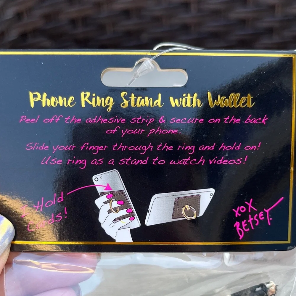 Betsey Johnson Pink and Leopard Phone Ring Wallet